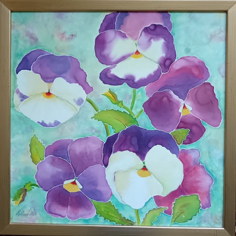 Olejomalba Macešky - originální obraz Jany Rohlové