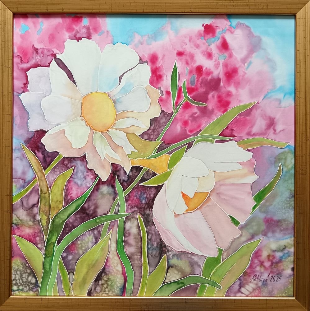 Olejomalba Něžné květy - originální obraz Jany Rohlové